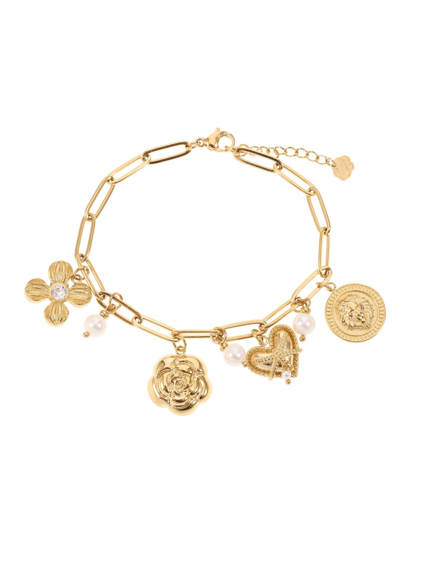 Sieraden Rose & Camellia Armband, Vintage Collectie goud