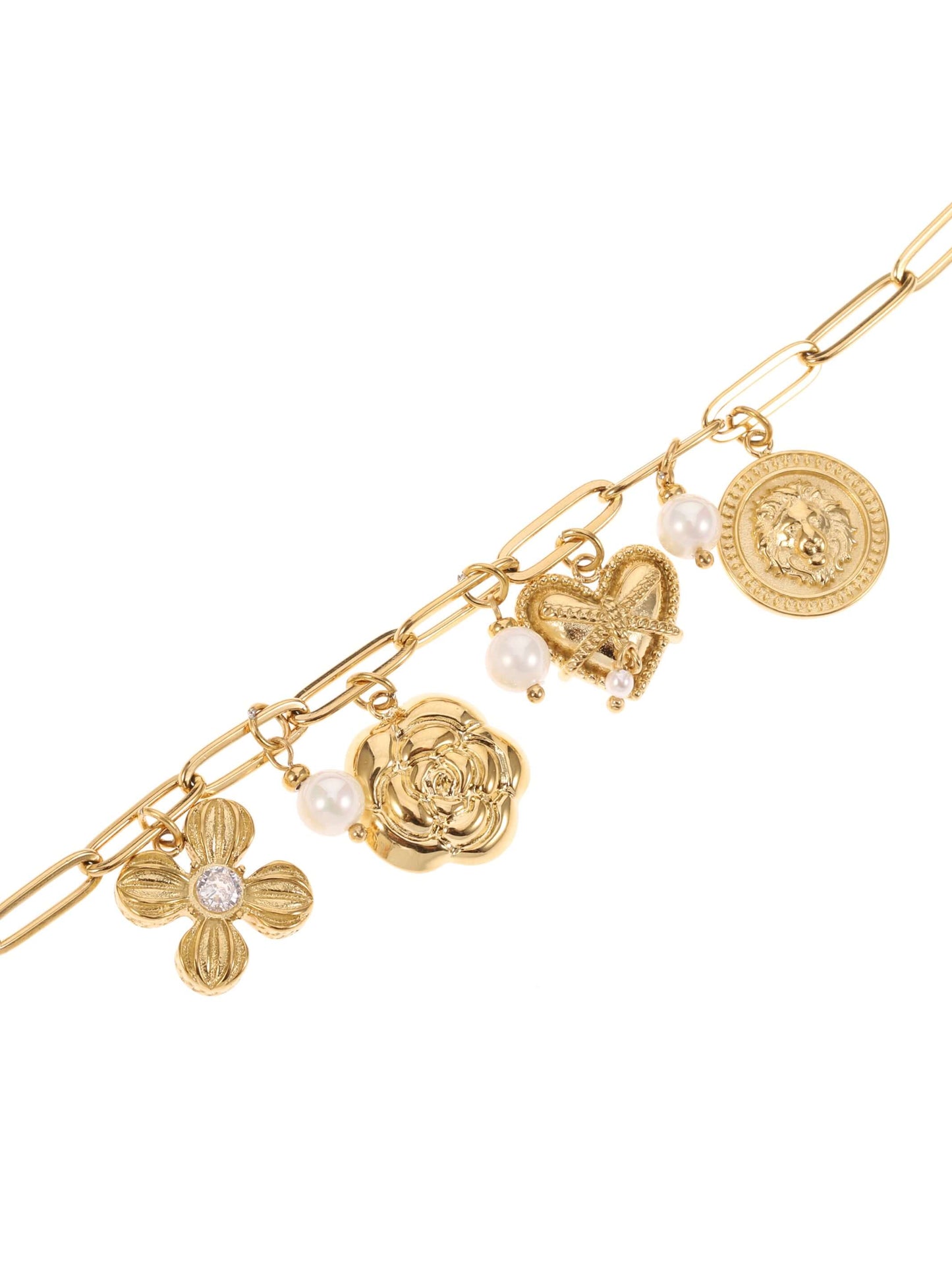 Sieraden Rose & Camellia Armband, Vintage Collectie goud