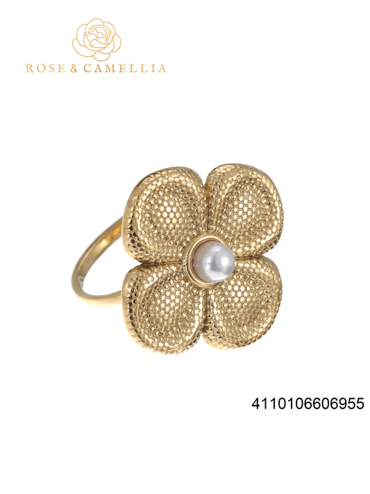 Sieraden Rose & Camellia Ring Goud