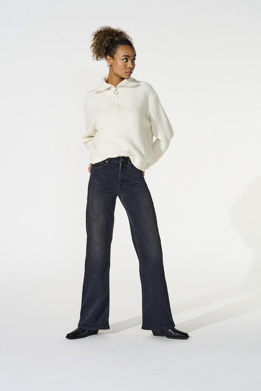 Only Dames Jeans MADISON Blush Wide leg, Black