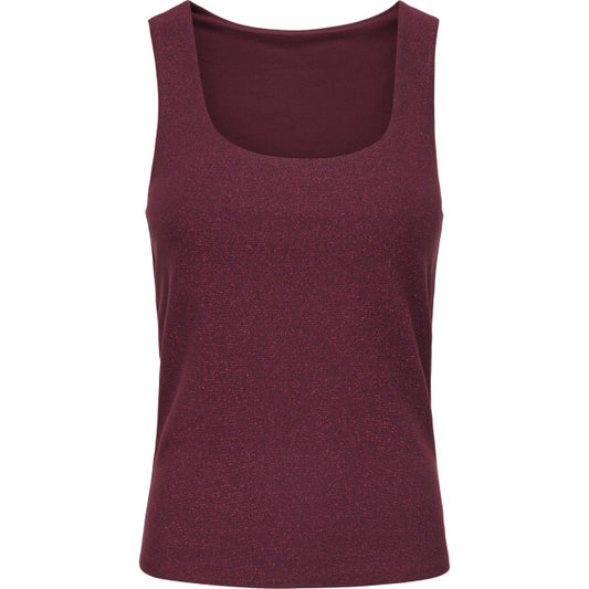 Only Dames Glitter Top, LEA, Chocolate Truffle Chocolate truffle glitter
