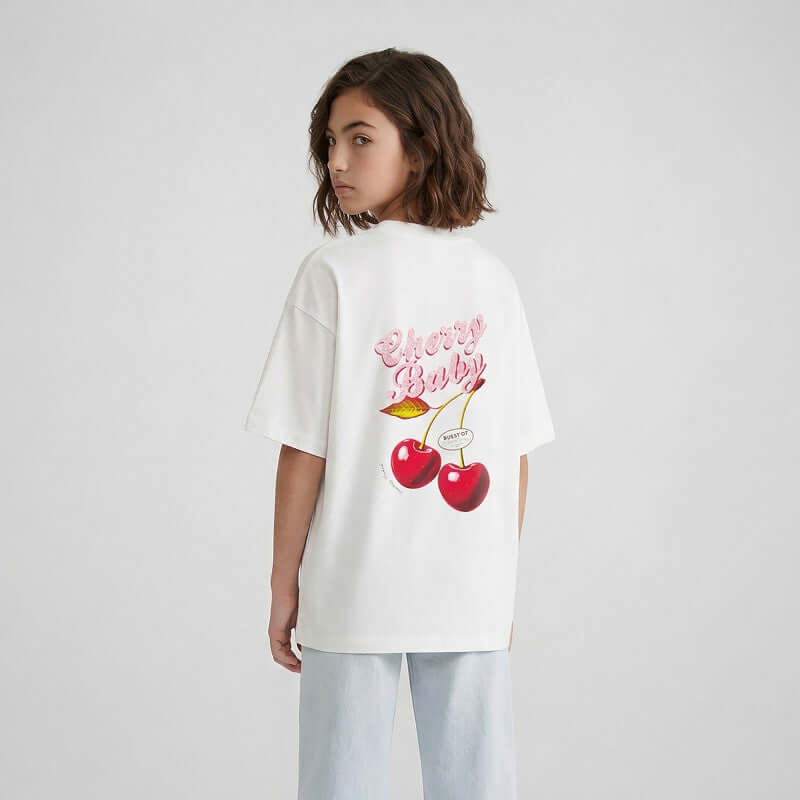Cars Girls Backprint Shirts, LIARA,Sweetness Cherry