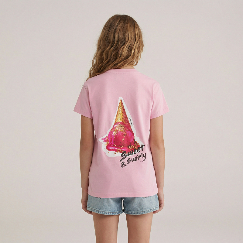 Cars Girls Backprint Shirts, ZOYA, Light Pink