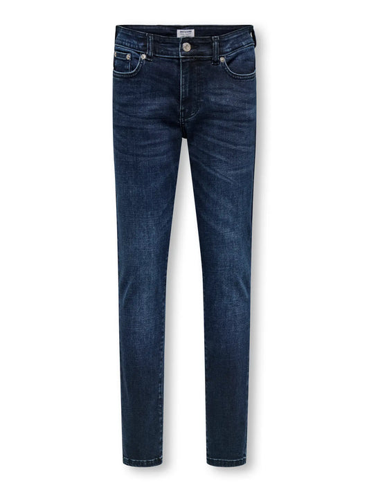 Kids Only & Sons Boys Jeans WEFT, Regular Fit, Blue Black Denim