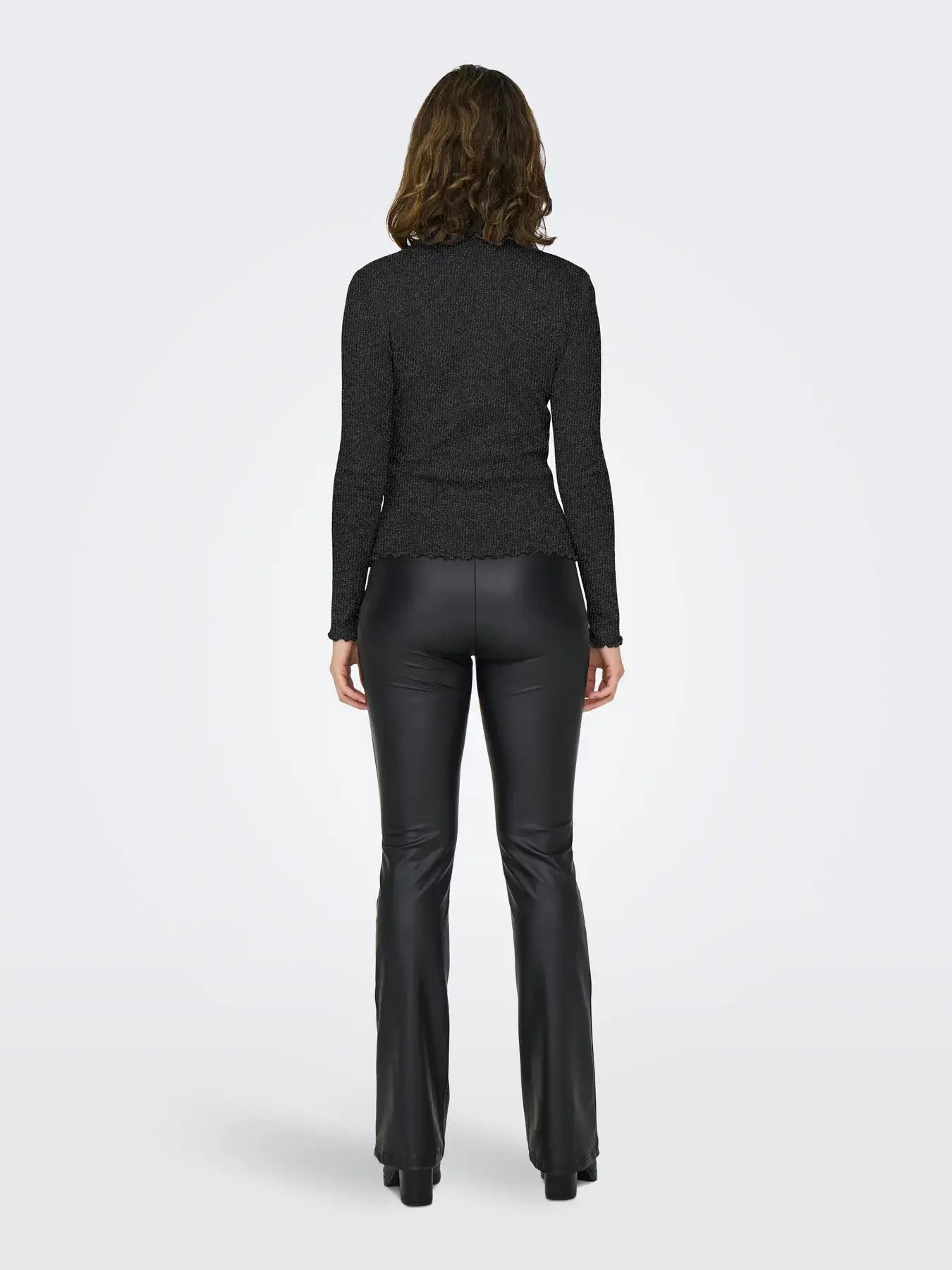 Only Glitter Top EMMA, Black glitter