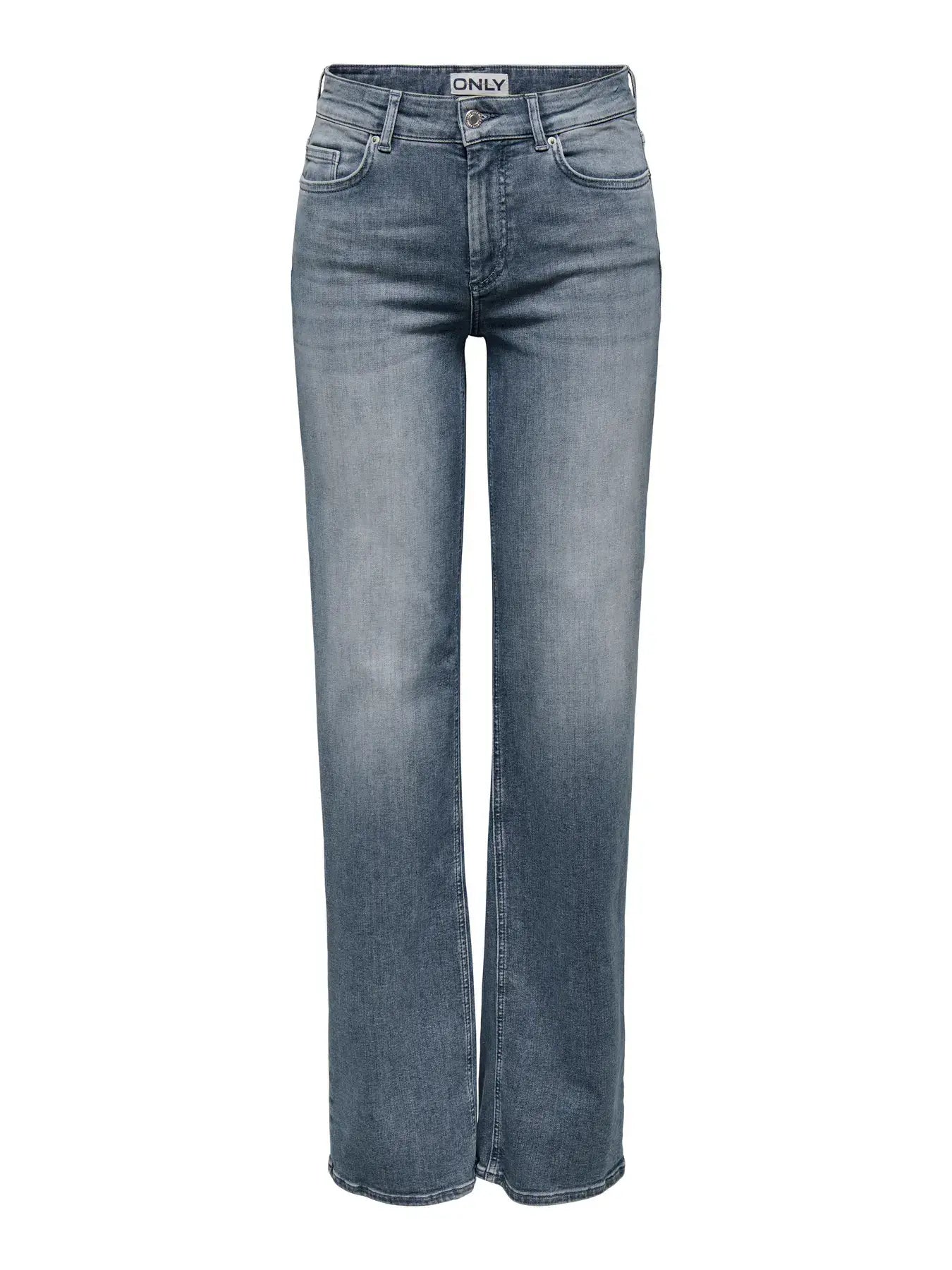 Only Dames Jeans, BLUSH, Mid Straight, Special Blue Grey Denim