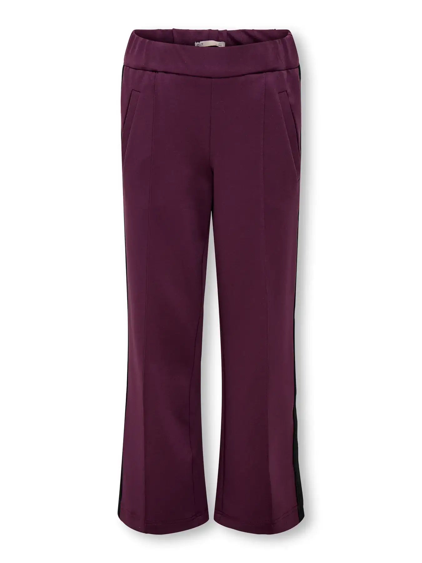 KIds Only Girls Broek, WARM-UP, Mauve Wine Panel White/Black/Mauve wine