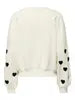 Only Sweater, MACY O-Neck, Cloud Dancer W. Black hearts