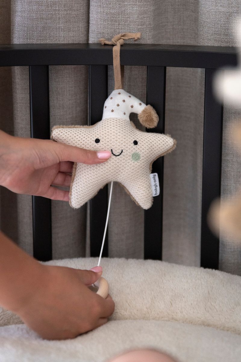 Baby's Only, Muziekdoosje ster, Heaven clay/warm linen