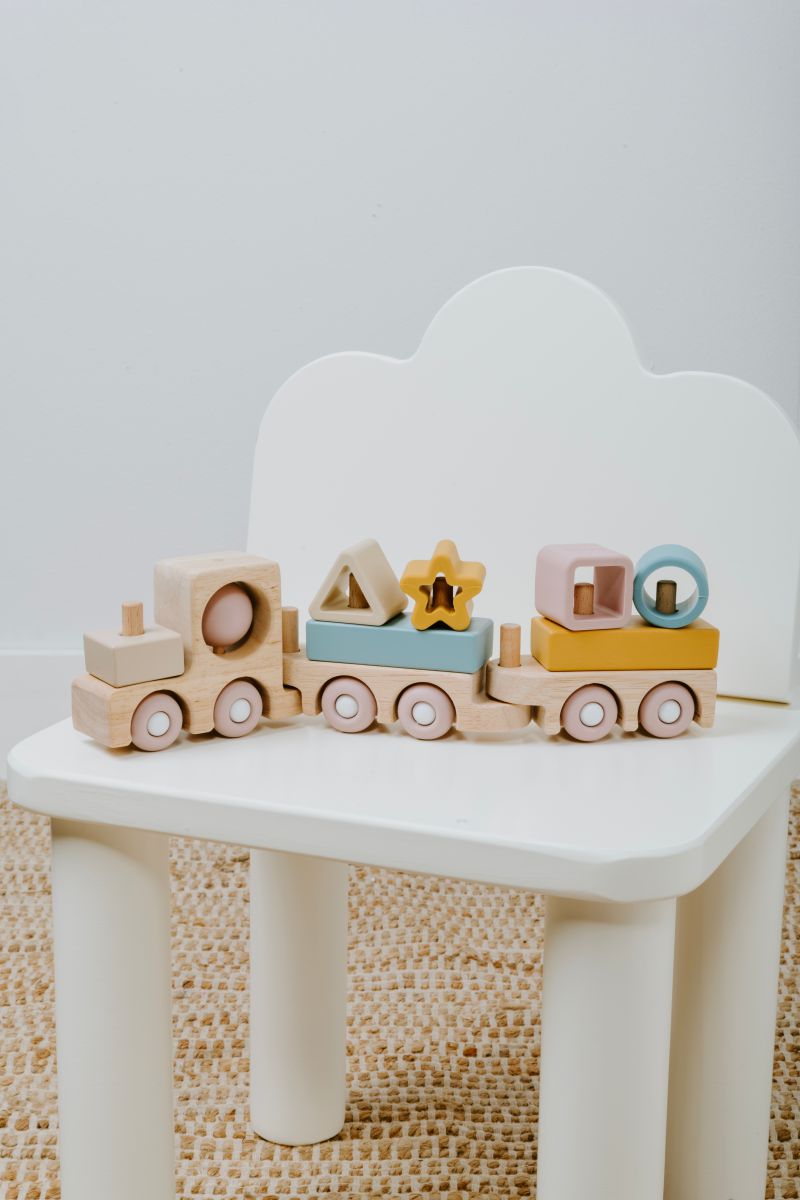 Baby's Only, Houten speelgoedtrein, opal