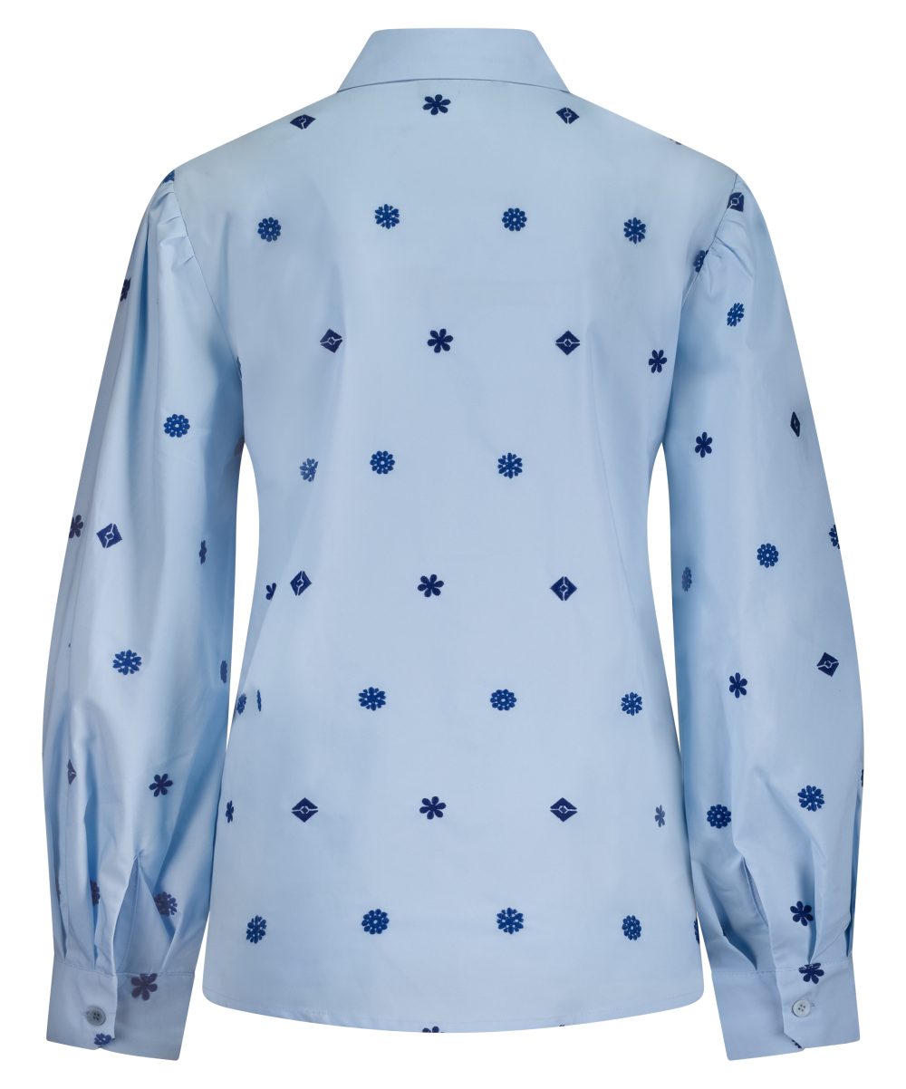 Lady Day Blouse CANNES, Sky bloem