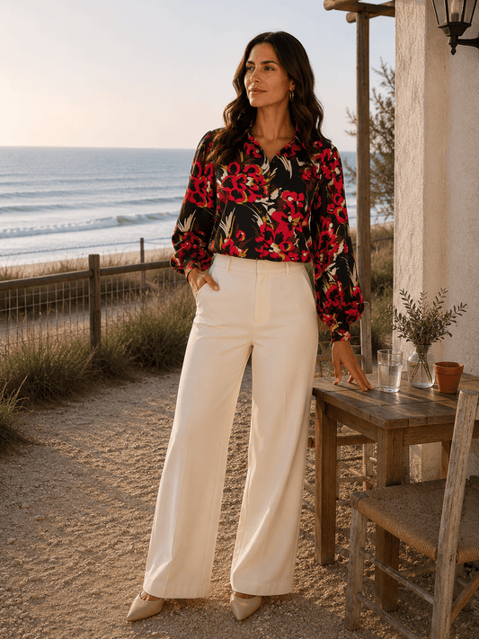 Lady Day Blouse, PHILLY, Flower print