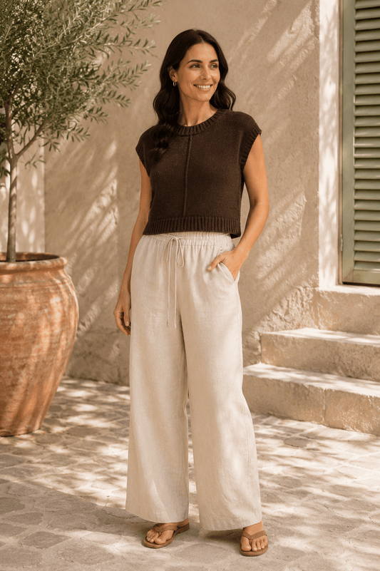 Freequent Broek, LAVA, Sand Melange