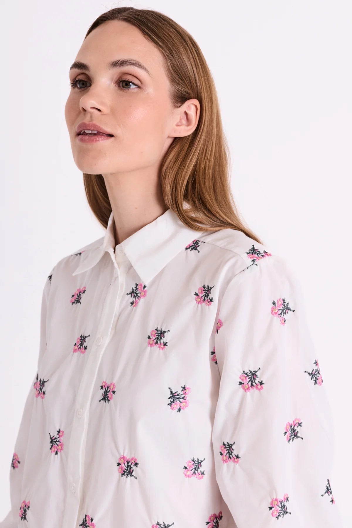 Freequent Blouse, LEILA, Off White Orchid