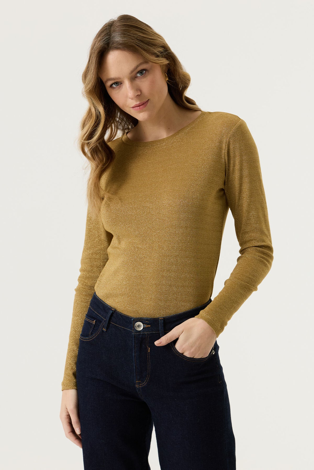 Garcia, Dames , Longsleeve, Golden Ochre