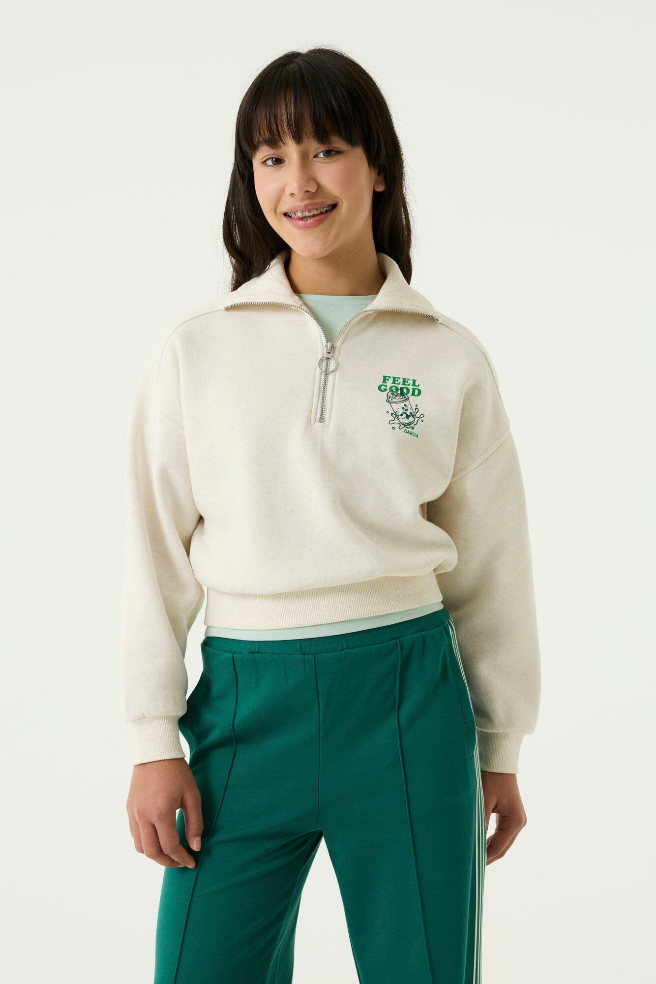 Garcia, Girls Sweater, Cream Melee