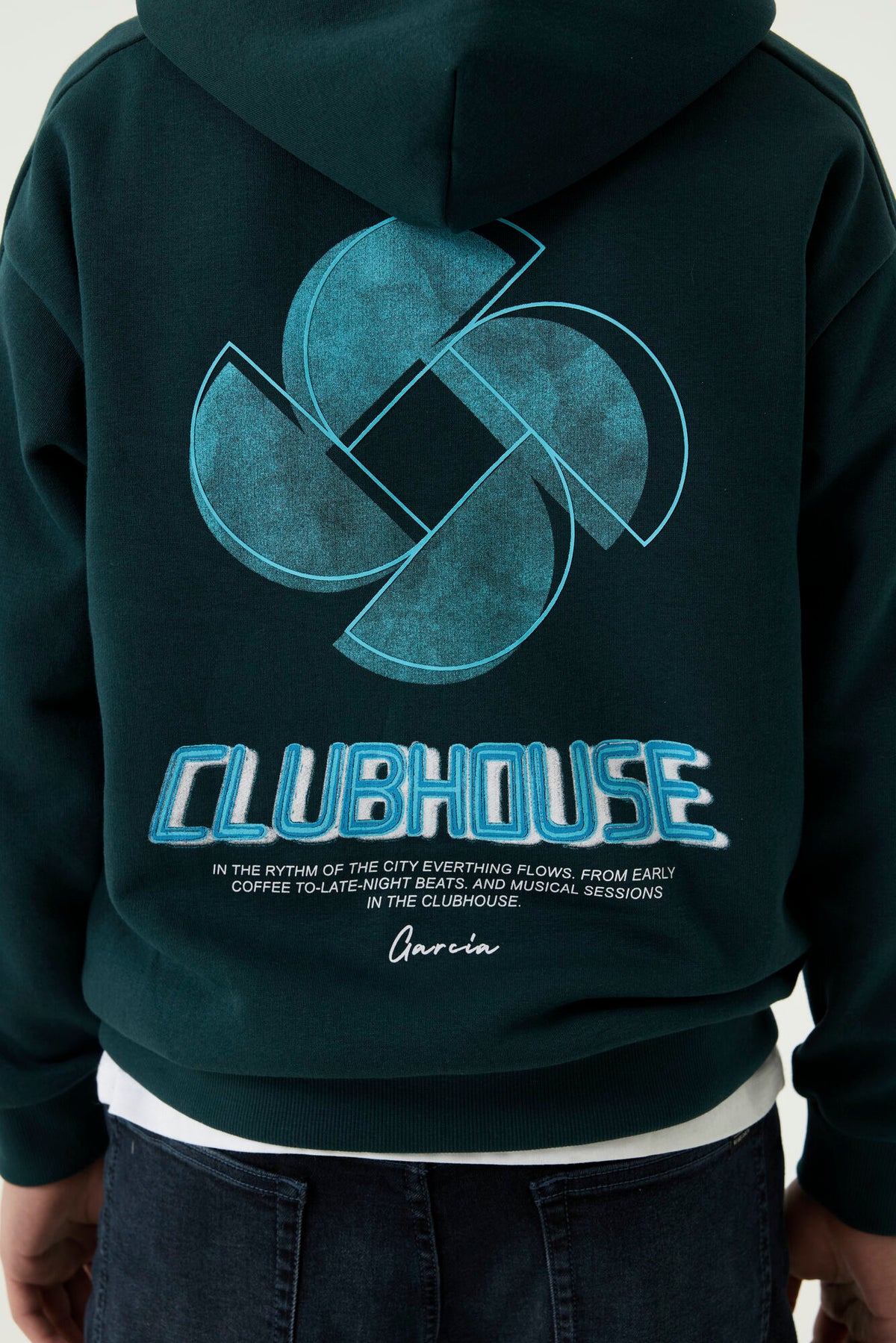 Garcia Jongens, Hoodie, JADED TEAL