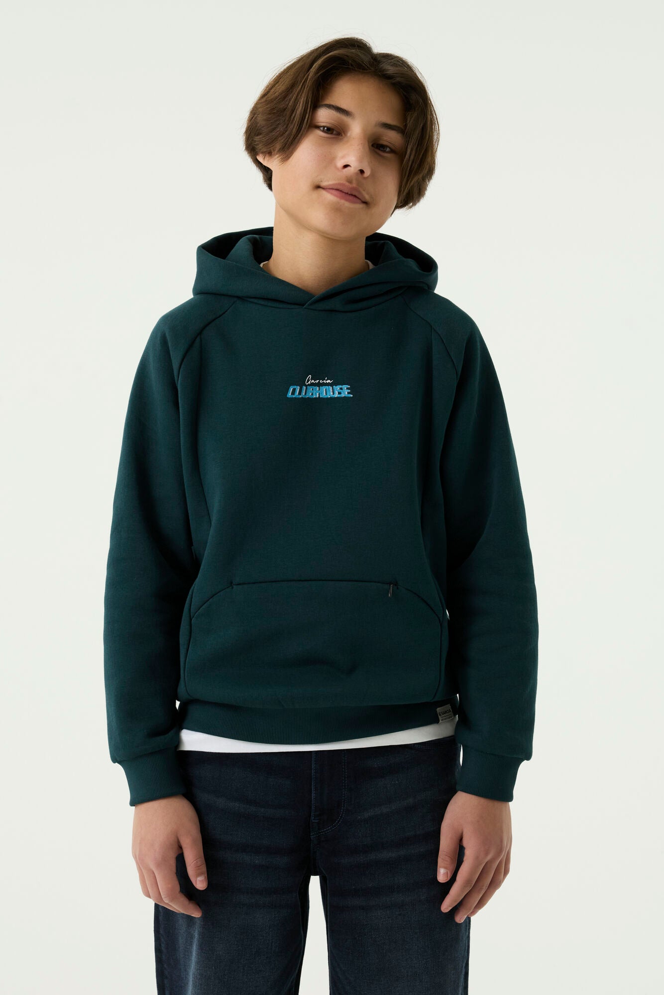 Garcia Jongens, Hoodie, JADED TEAL