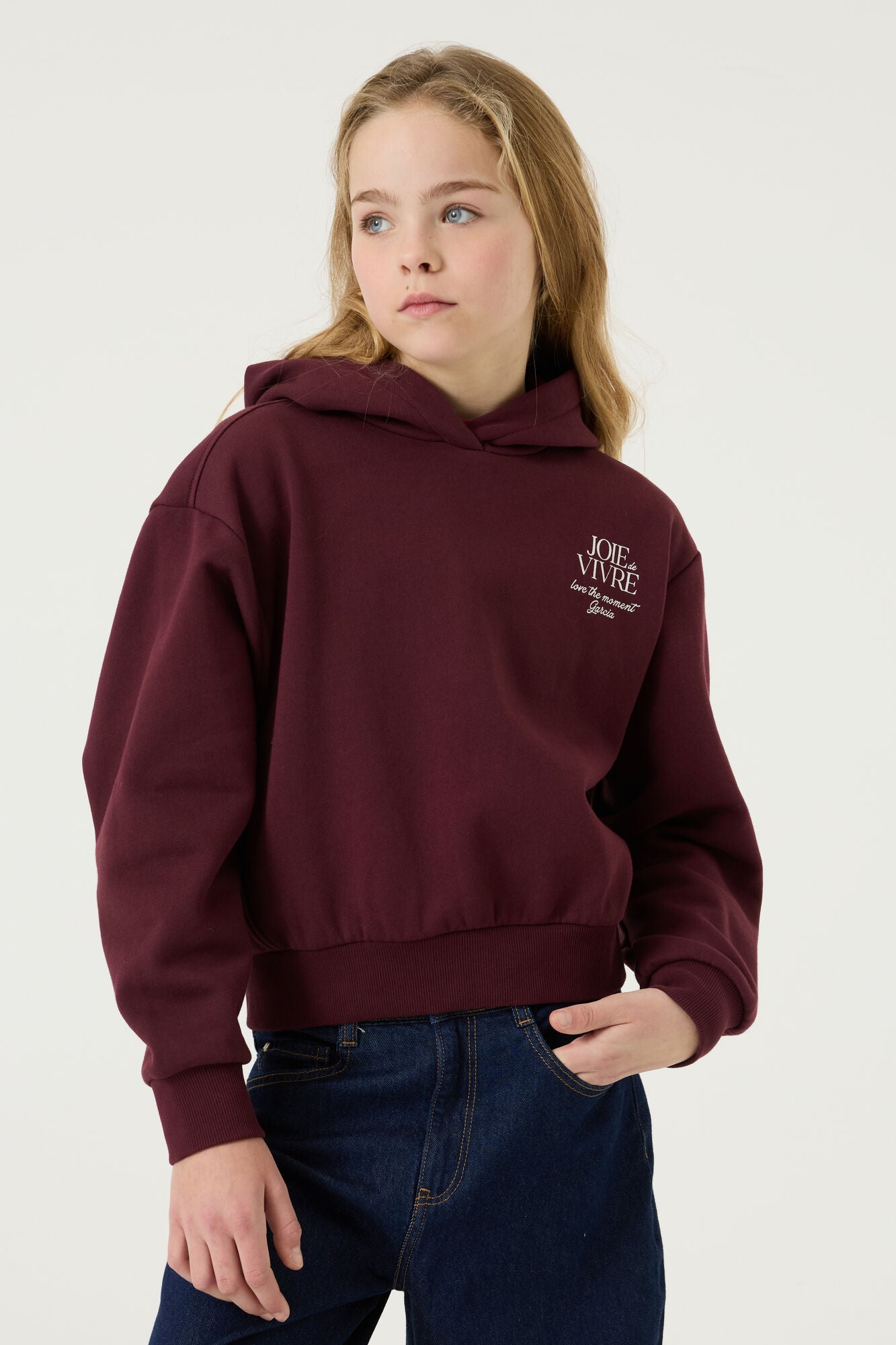 Garcia, Girls Hoodie, Black Cherry