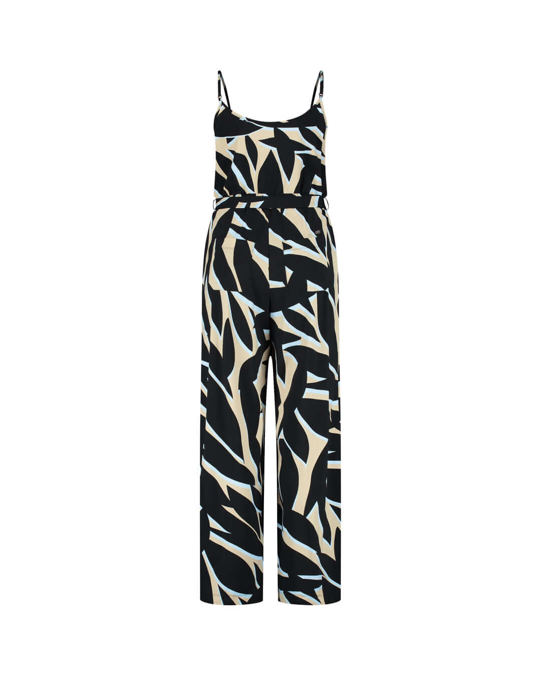 Leya print dames jumpsuit, elegante dames jumpsuit met vrouwelijke pasvorm en comfortabele travelstof.