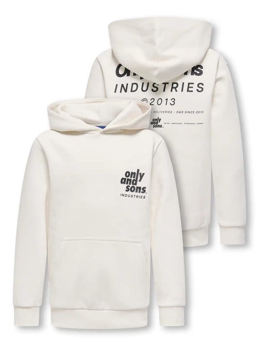 Kids Only & Son Hoodie, HUDSON, Cloud Dancer INDUSTRIES BLACK
