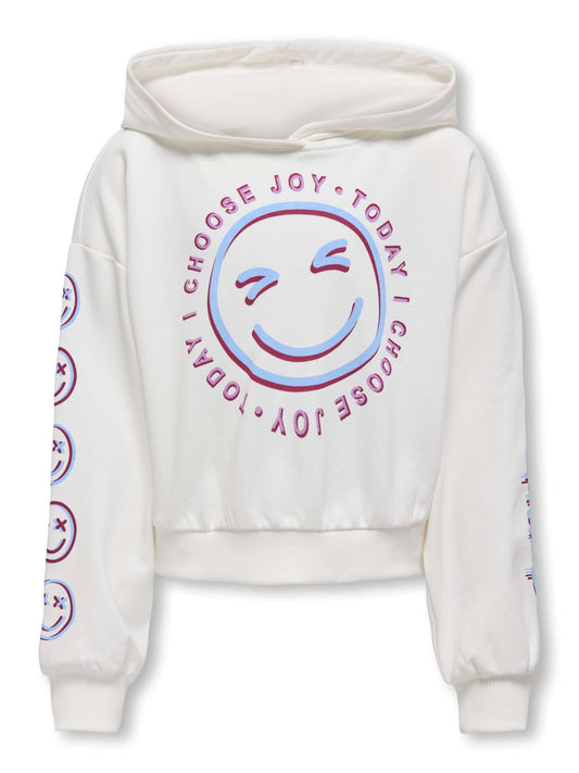 Kids Only Girls Hoodie  SMILE, White