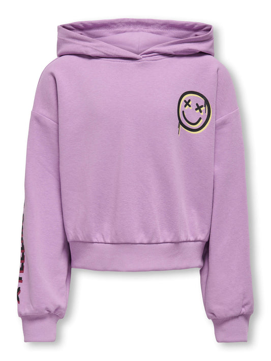 Kids Only Girls Hoodie  SMILE, Lila