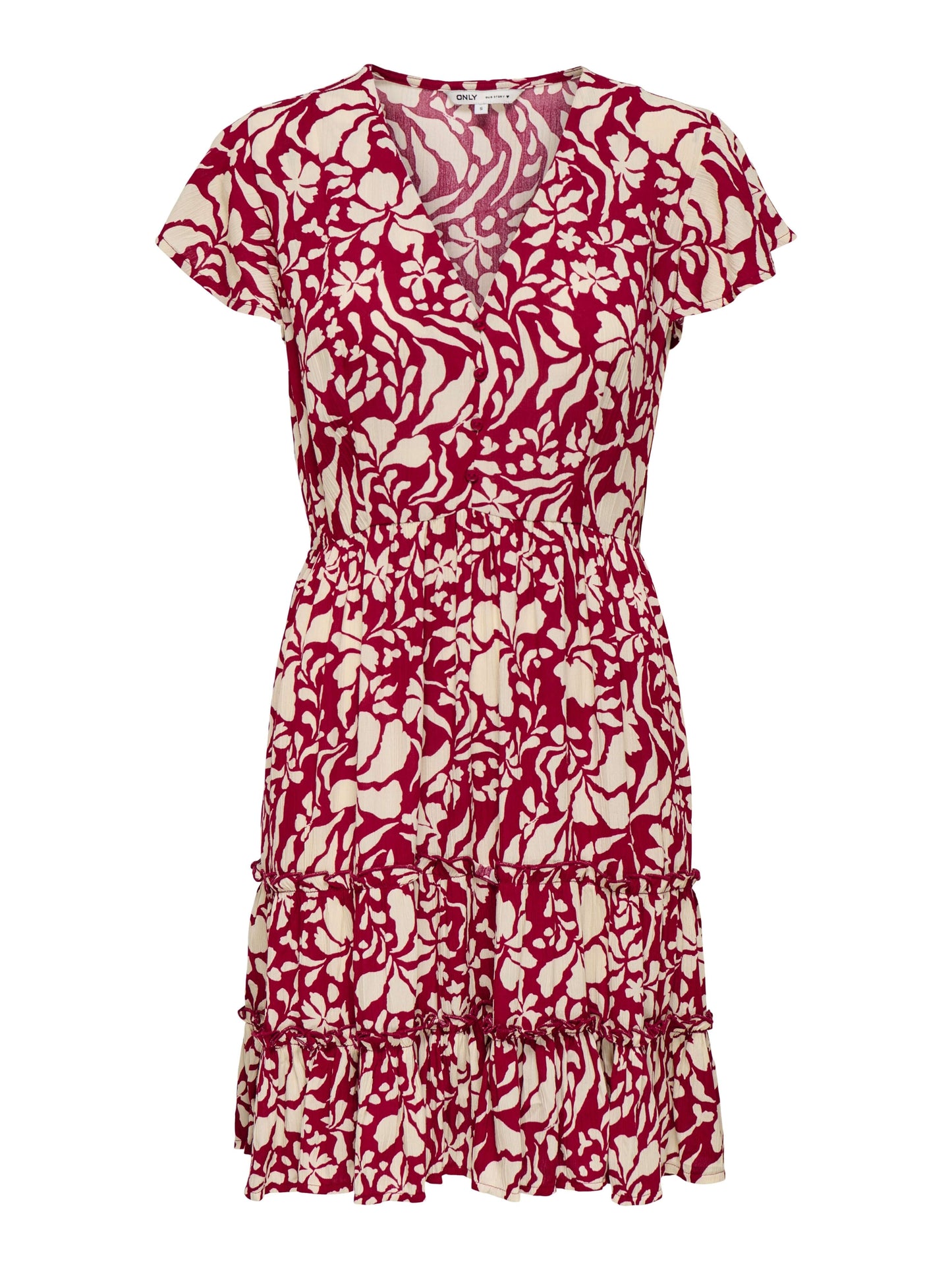 Only Dames Jurk CLAUDETTE, Merlot