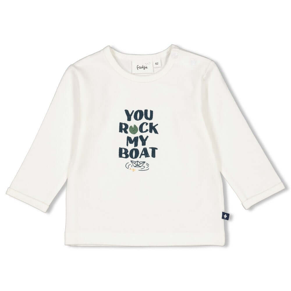 Feetje Longsleeve Rock My Boat, Offwhite