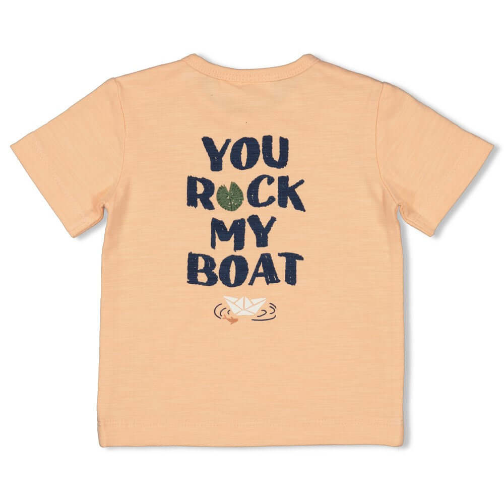 Feetje T-shirt Rock My Boat, Zalm