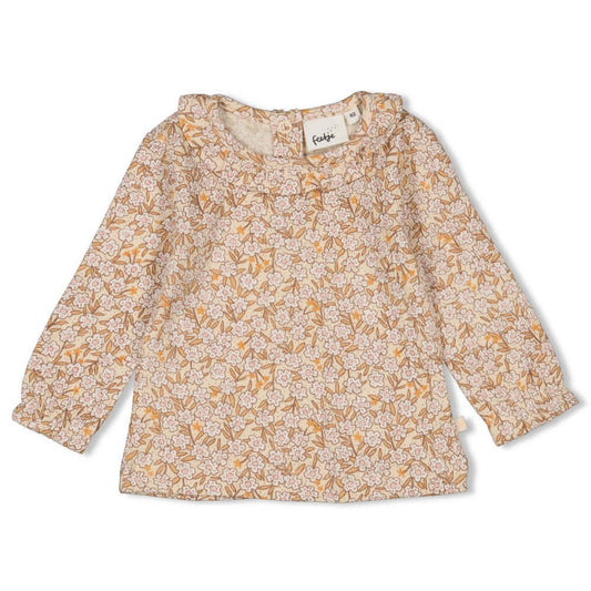 Feetje Longsleeve AOP Flower Field, Creme