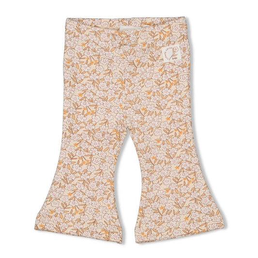 Feetje Flare broek Flower Field, Creme