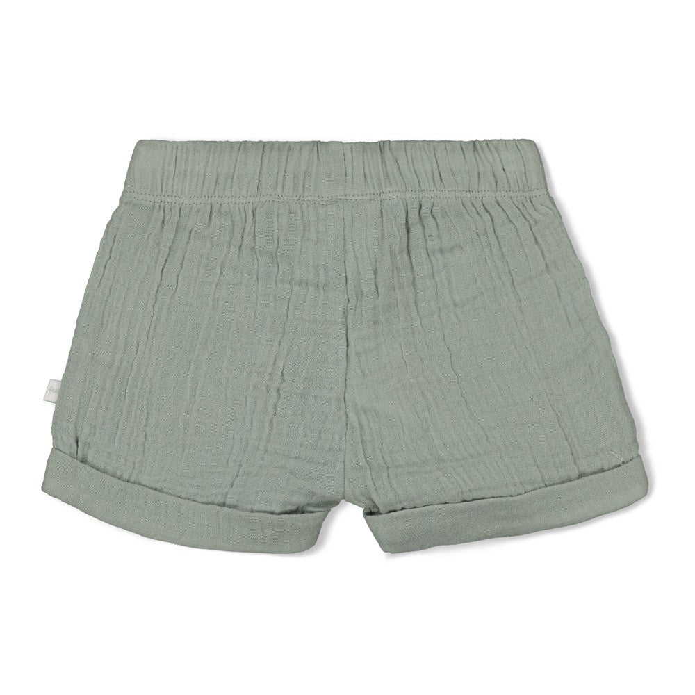 Feetje Jongens, Short mousseline, Summer Woven, Zeegroen