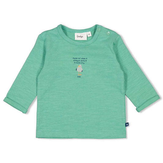 Feetje Jongens Longsleeve,Seaside Happiness , Groen