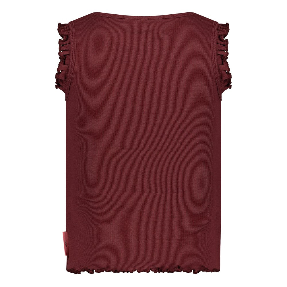 Jubel Meisjes, Singlet rib, Salsa Sunset, Bordeaux