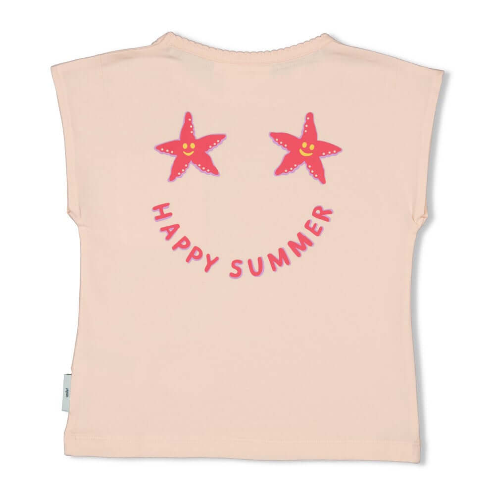 Jubel Meisjes, T-shirt met backprint, Lazy Lagoon, Licht Roze