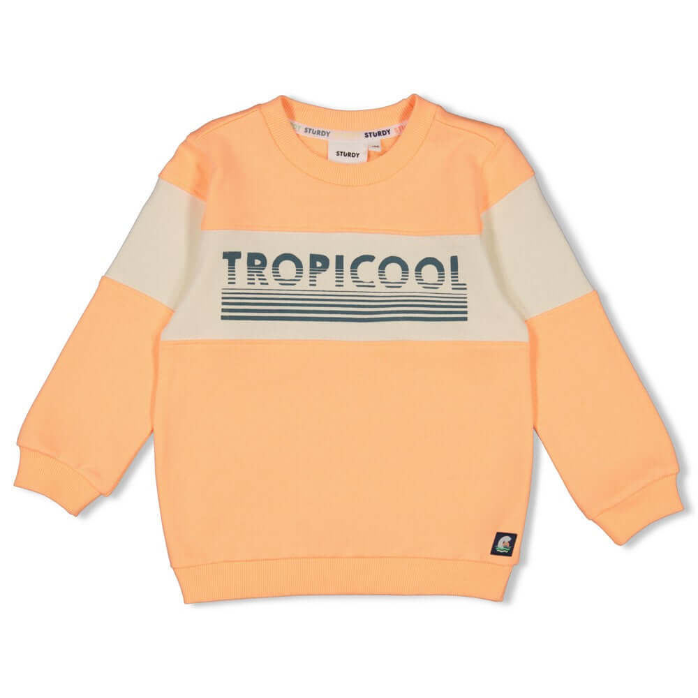 Sturdy Jongens Sweater, Lagoon Legends, Neon Oranje