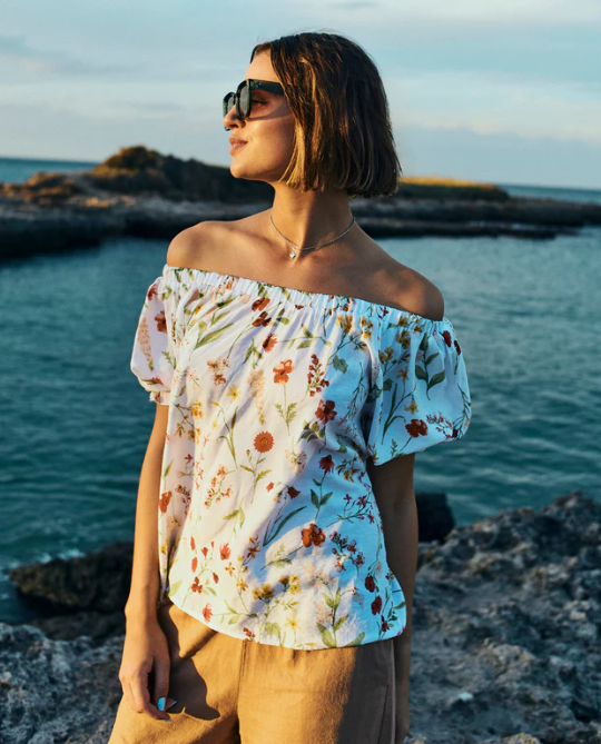 Freequent Blouse MELE, Hot Coral
