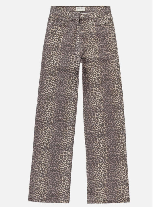 Cars Dames Jeans Yara Leopard Wide Leg