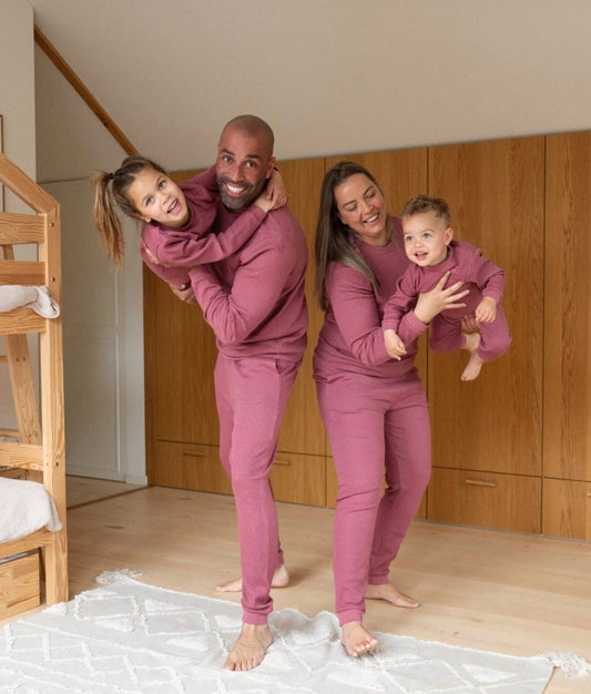 Feetje Wafel Pyjama Family Edition volwassen, Berry