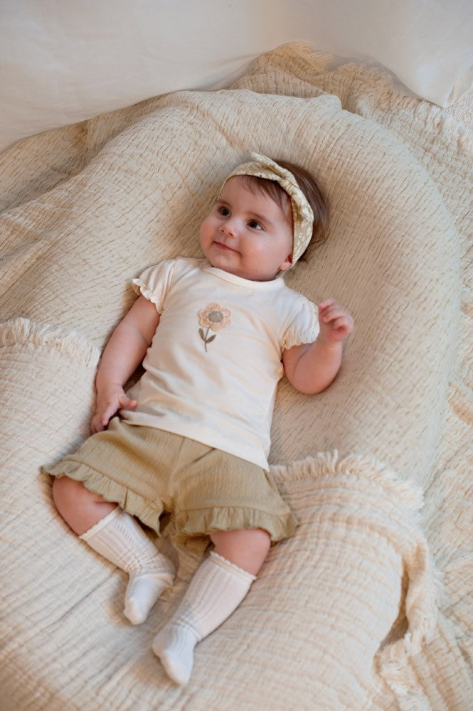 Feetje Meisje Kniekousen , Let Your Dreams Blossom, Offwhite