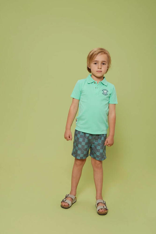 Sturdy Jongens Polo, Lagoon Legends, Groen