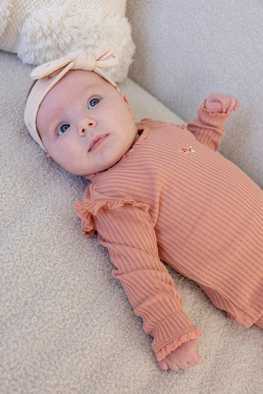 Feetje Longsleeve ajour, MORNING SUN, Roze