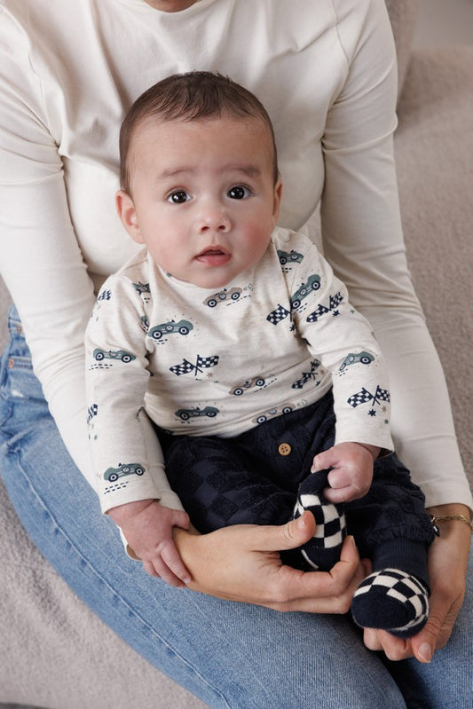 Feetje Longsleeve AOP, LET'S GO, Offwhite