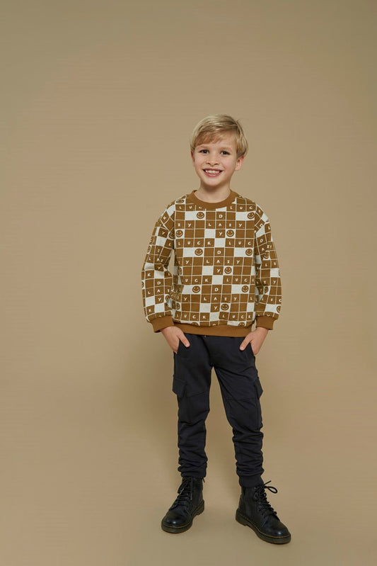 Sturdy Boys Sweater AOP, COUCH CLUB, Olijf