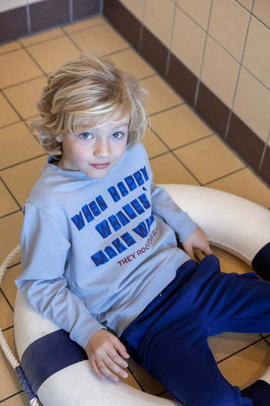 Sturdy Boys Sweater, WAVES AND WHALES, Blauw