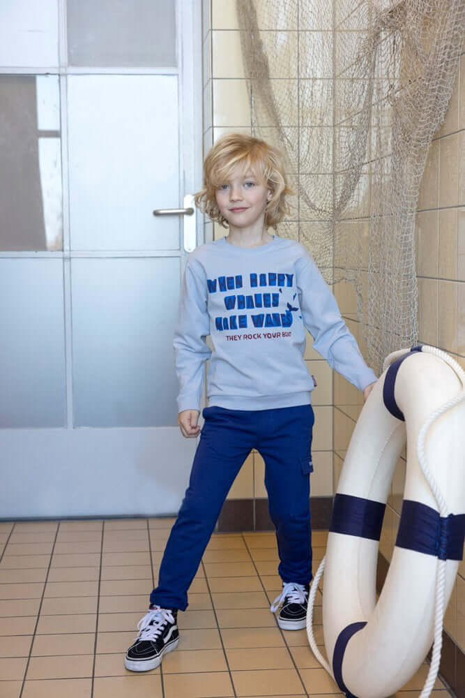 Sturdy Boys Sweater, WAVES AND WHALES, Blauw