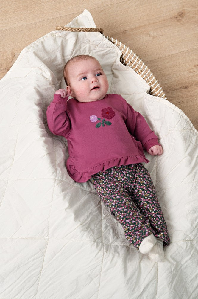 Feetje,Flare broek rib AOP - Afternoon Tea, Groen