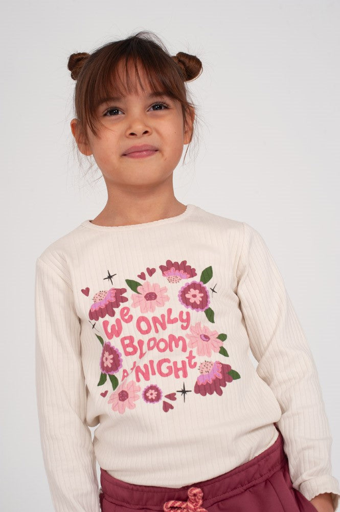 Jubel, Longsleeve rib - Moon Flowers, Offwhite