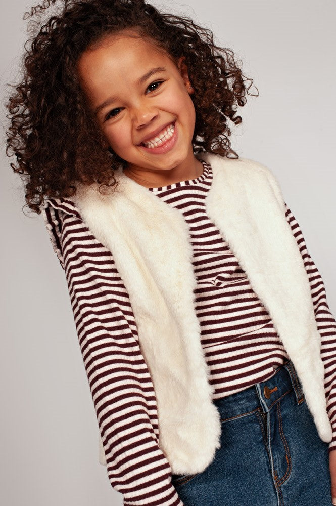 Jubel, Longsleeve rib met streep - Daily Princess, Bordeaux